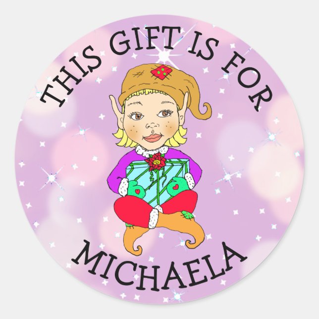 Ce cadeau est pour (Ajouter un nom) étiquette cade (Devant)