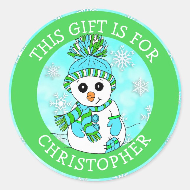 Ce cadeau est pour Noël étiquette cadeau (Devant)