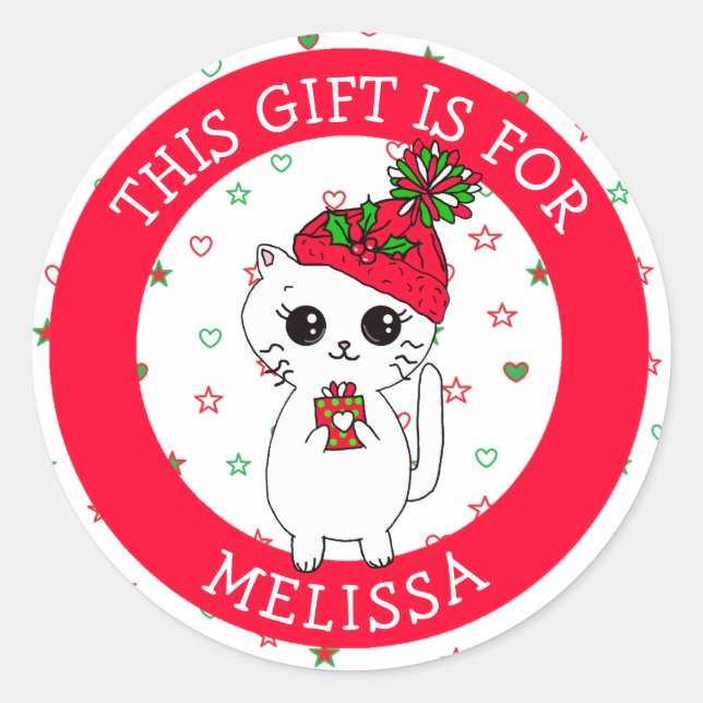 Ce cadeau est pour Noël étiquette cadeau (Devant)