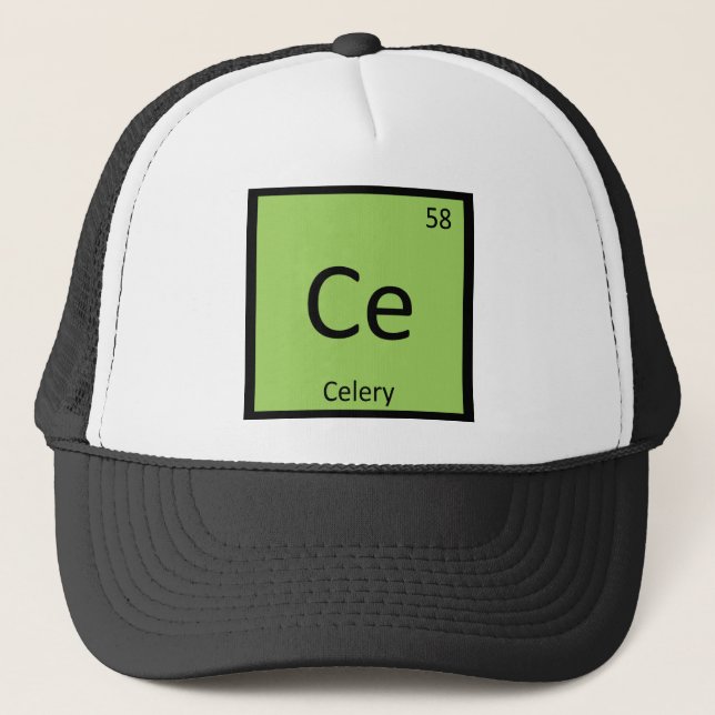 Ce - Celery Gemüse Chemistry Periodic Table Truckerkappe (Vorderseite)
