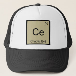 Ce - Chaotisch Böse Chemie Element Symbol T-Shirt Truckerkappe