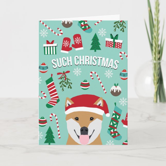 Ce Chien de Noël Shiba Inu Carte de Noël (Devant)