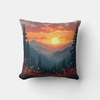 Ce coussin coussin représente le chaud, ensoleillé