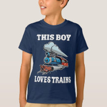 Ce garçon aime les trains - Fun Kids T-Shirt Desig