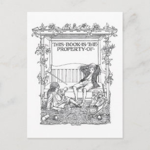 "Ce livre appartient à" Carte postale de marque-pa