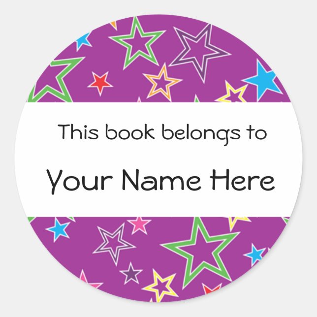 Ce Livre Appartient À Sticker Personnalisé (Devant)