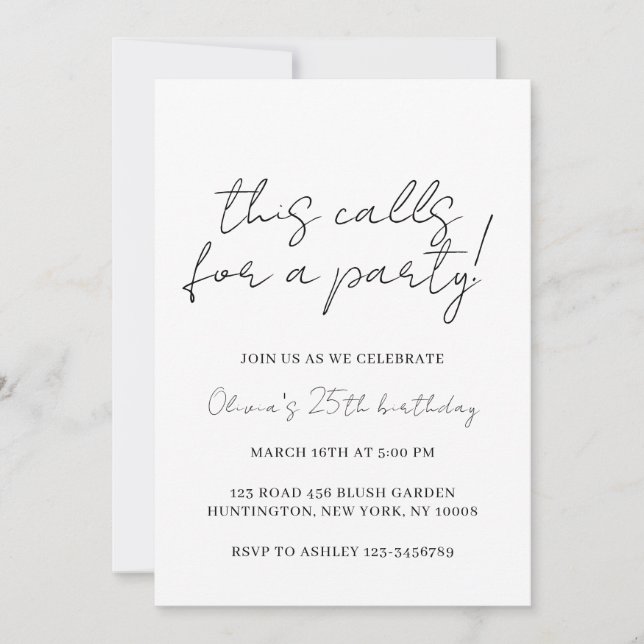 Ce Mérite une Fête Invitation Modifiable Templat (Devant)