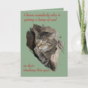 Ce ne pas Charbon rire Chat carte de Noël