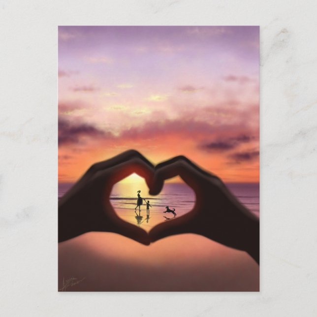 Ce que l'amour signifie pour moi carte postale (Devant)