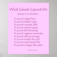 Ce que le cancer ne peut pas faire Poster Poster I