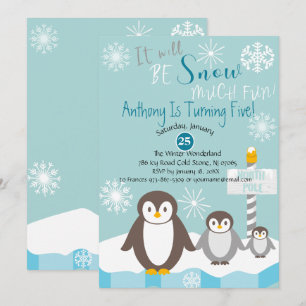 Ce Sera La Neige Beaucoup Amusant Invitation Anniv