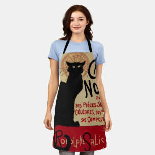 Ce Soir Chat Noir Black Cat, Vintag Art Nouveau Schürze