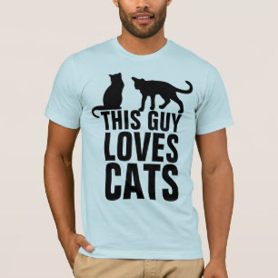 CE TYPE AIME LES CHATS T-shirts pour hommes
