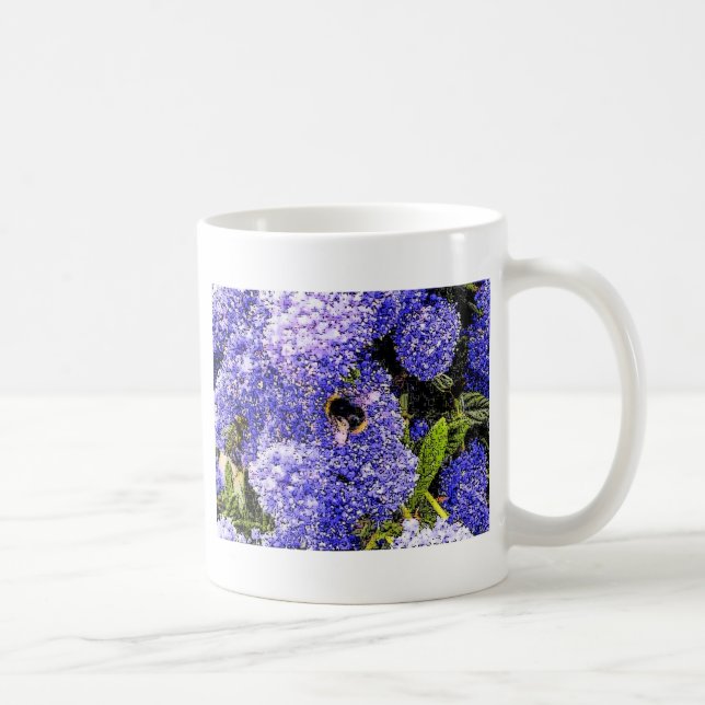 Ceanothus Spring Blume Bee Kaffeetasse (Rechts)