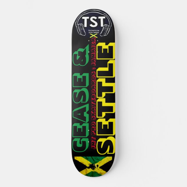 CEASE AND SETTLE 8 1/4" Skateboard Deck (Vorderseite)