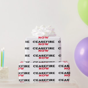 CEASEFIRE NUN FREE PALESTINE END GENOCIDE GESCHENKPAPIER