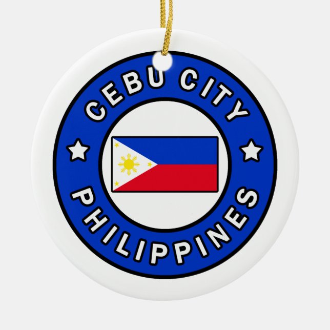 Cebu City Philippinen Keramik Ornament (Vorne)