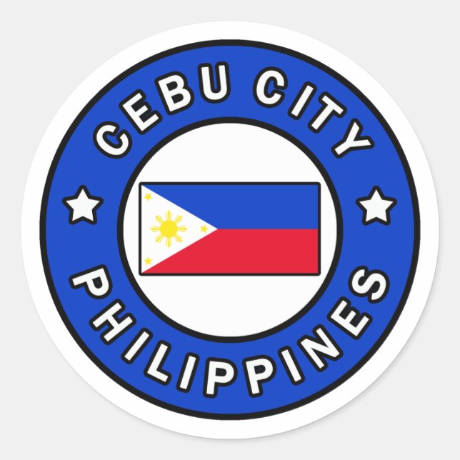 Cebu City Philippinen Runder Aufkleber (Vorderseite)
