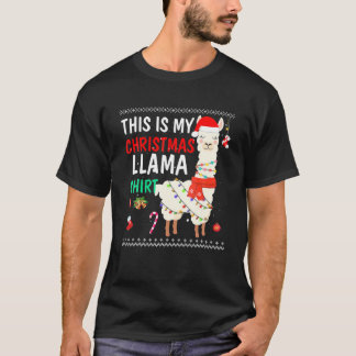 Ceci est mon haut de pyjama de Noël lama Chris