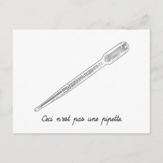 Ceci N'est Pas Une Pipette Postkarte