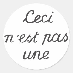 Ceci n'est Pas-UNO Runder Aufkleber