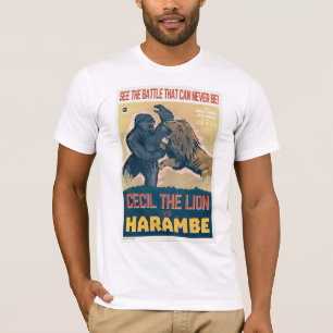 Cecil der Löwe GEGEN Harambe der Gorilla-Film T-Shirt
