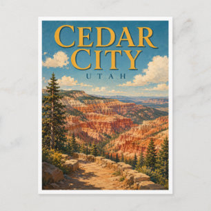 Cedar City Utah Cedar Breaks GeoSaga Postkarte
