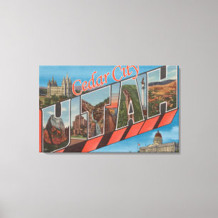 Cedar City, Utah - große Buchstabe-Szenen Leinwanddruck