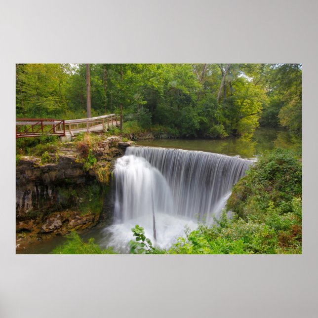 Cedar Cliff Falls, Cedarville, Ohio Poster (Vorne)