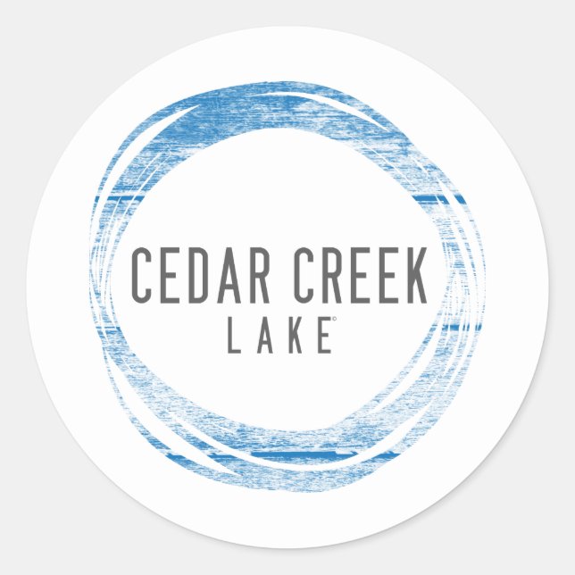 Cedar Creek LAke Runder Aufkleber (Vorderseite)