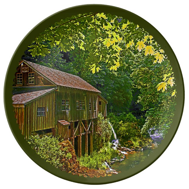 Cedar Creek Mahlgut-Mühle Porzellanteller (Vorderseite)