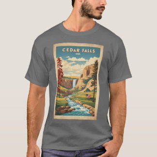 Cedar Falls Iowa USA Vintage Travel Tourismus Over T-Shirt