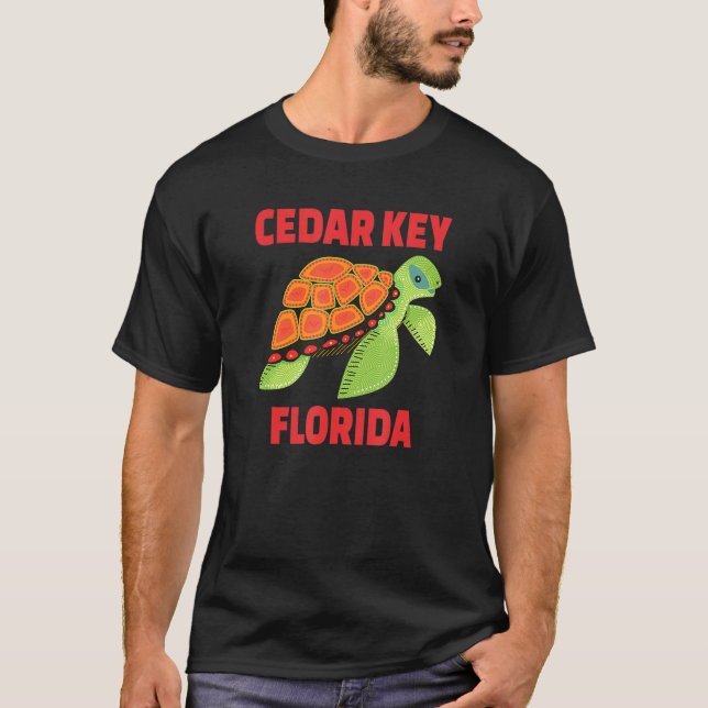Cedar Key Florida Sea Turtle T-Shirt (Vorderseite)