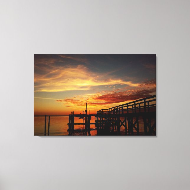 Cedar Key Florida Sunset 9 Leinwanddruck (Vorderseite)