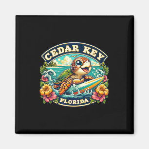 Cedar Key Florida Süße Meeresschildkröte Surft Magnet