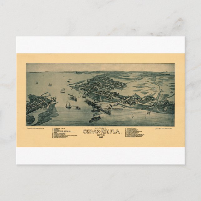 Cedar Key Postkarte (Vorderseite)