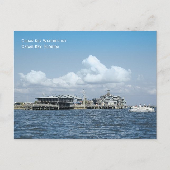 Cedar Key Waterfront Postkarte (Vorderseite)