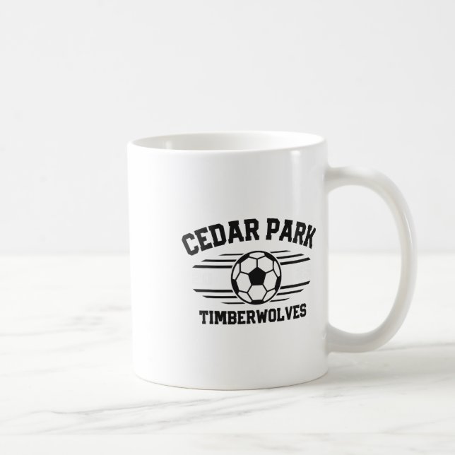 Cedar Park Timberwolves Fußball Ll 2025  Kaffeetasse (Rechts)