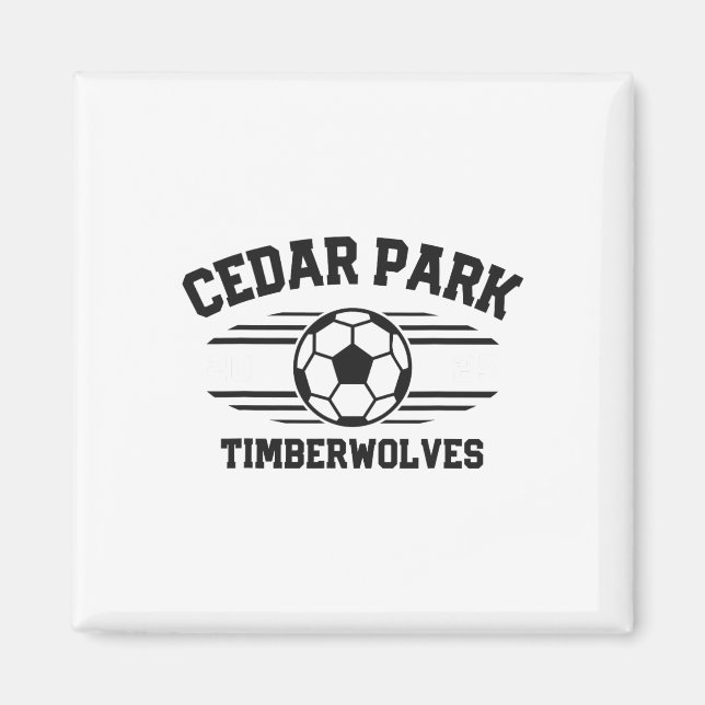 Cedar Park Timberwolves Fußball Ll 2025  Magnet (Vorne)