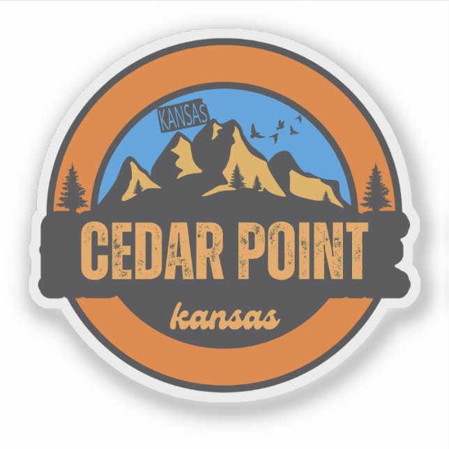 Cedar Point, Kansas Aufkleber (Vorderseite)