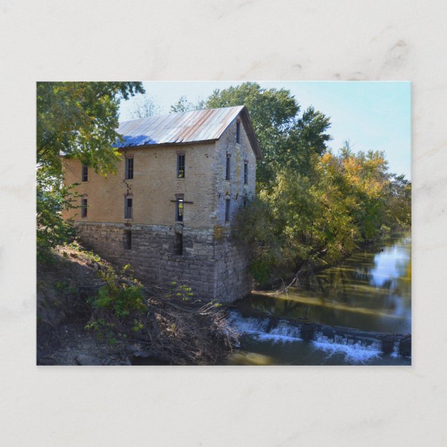 Cedar Point Mill, Kansas Postkarte (Vorderseite)