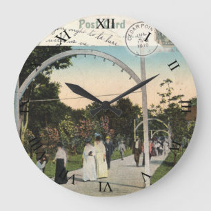 Cedar Point Ohio Post Card Clock - 1910 Große Wanduhr