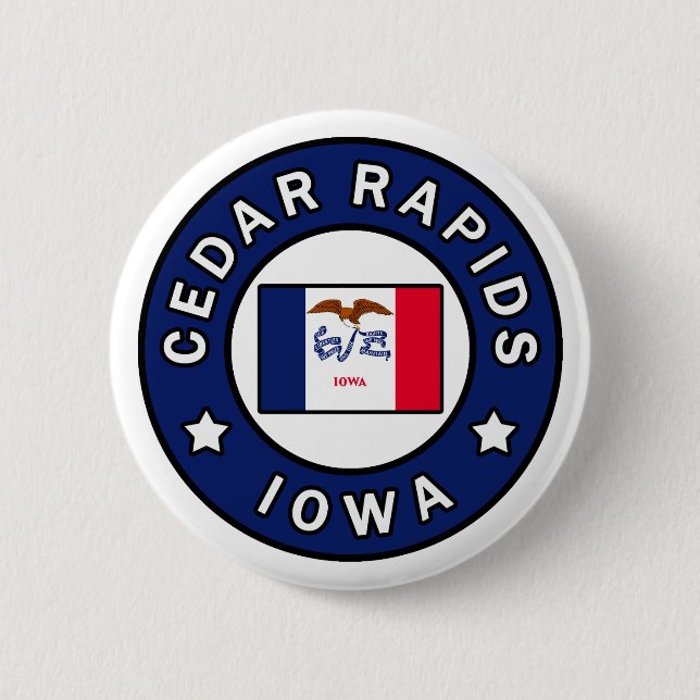 Cedar Rapids Iowa Button (Vorderseite)
