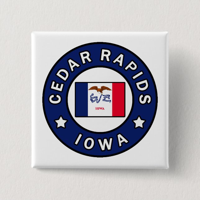 Cedar Rapids Iowa Button (Vorderseite)