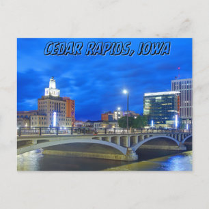 Cedar Rapids Iowa Carte postale Voyage Souvenir
