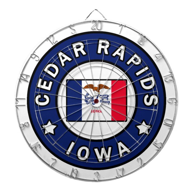 Cedar Rapids Iowa Dartscheibe (vorne)