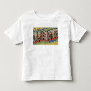Cedar Rapids, Iowa - große Buchstabe-Szenen Kleinkind T-shirt