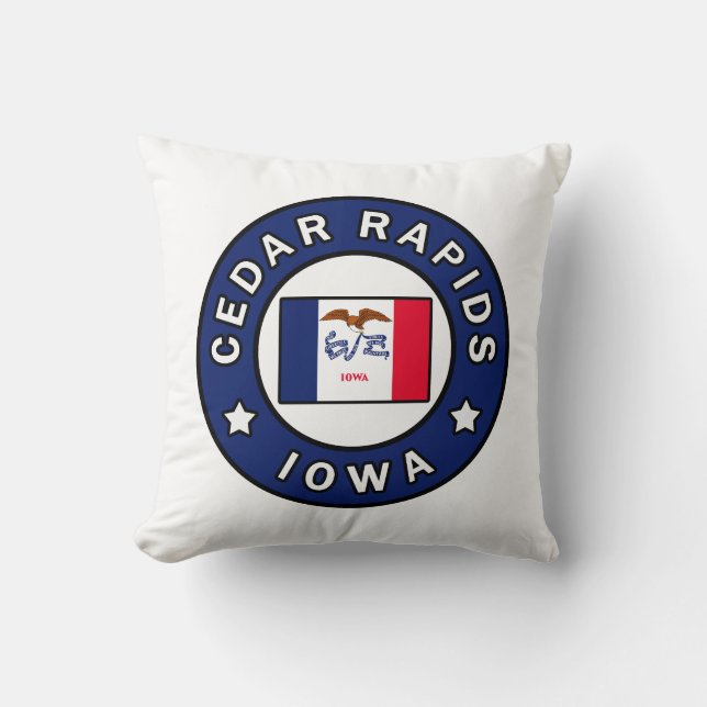 Cedar Rapids Iowa Kissen (Vorderseite)