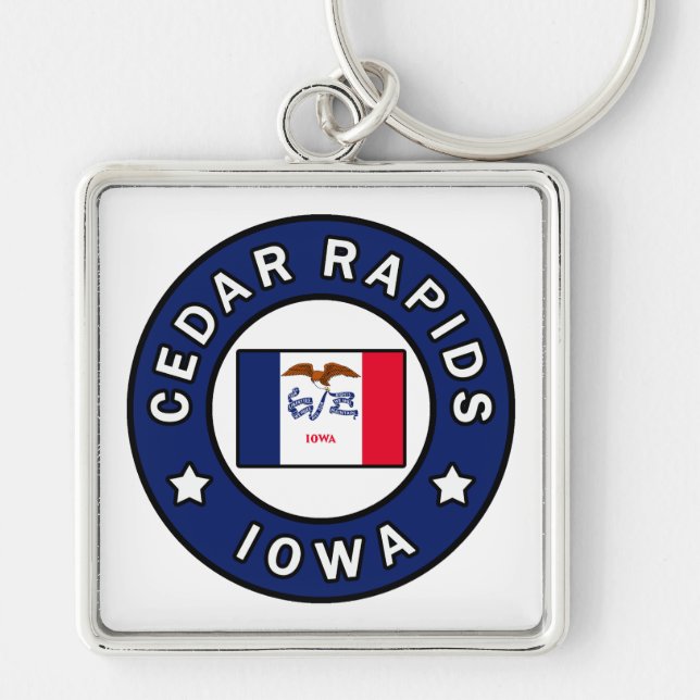 Cedar Rapids Iowa Schlüsselanhänger (Vorne)