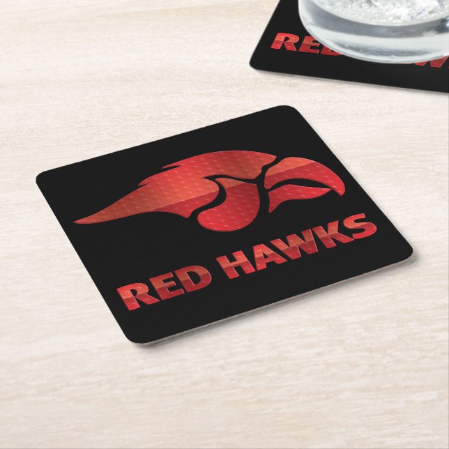 Cedar Springs Red Hawks #5 Rechteckiger Pappuntersetzer (angewinkelt)